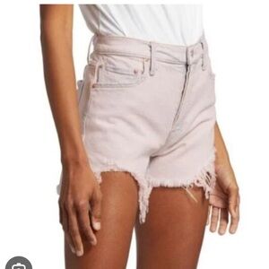 Mother Shorts Superior Ultra High Waisted Tomcat Kick Fray dunked in trouble